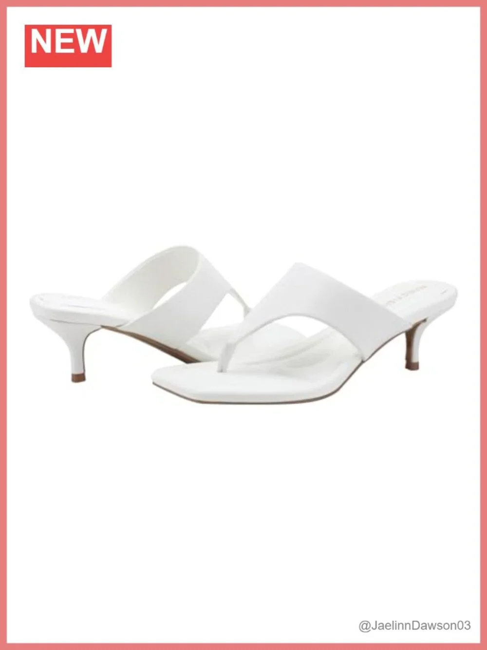 Marc Fisher Yael Kitten Heel Square Toe Sandals Faux Patent Leather
